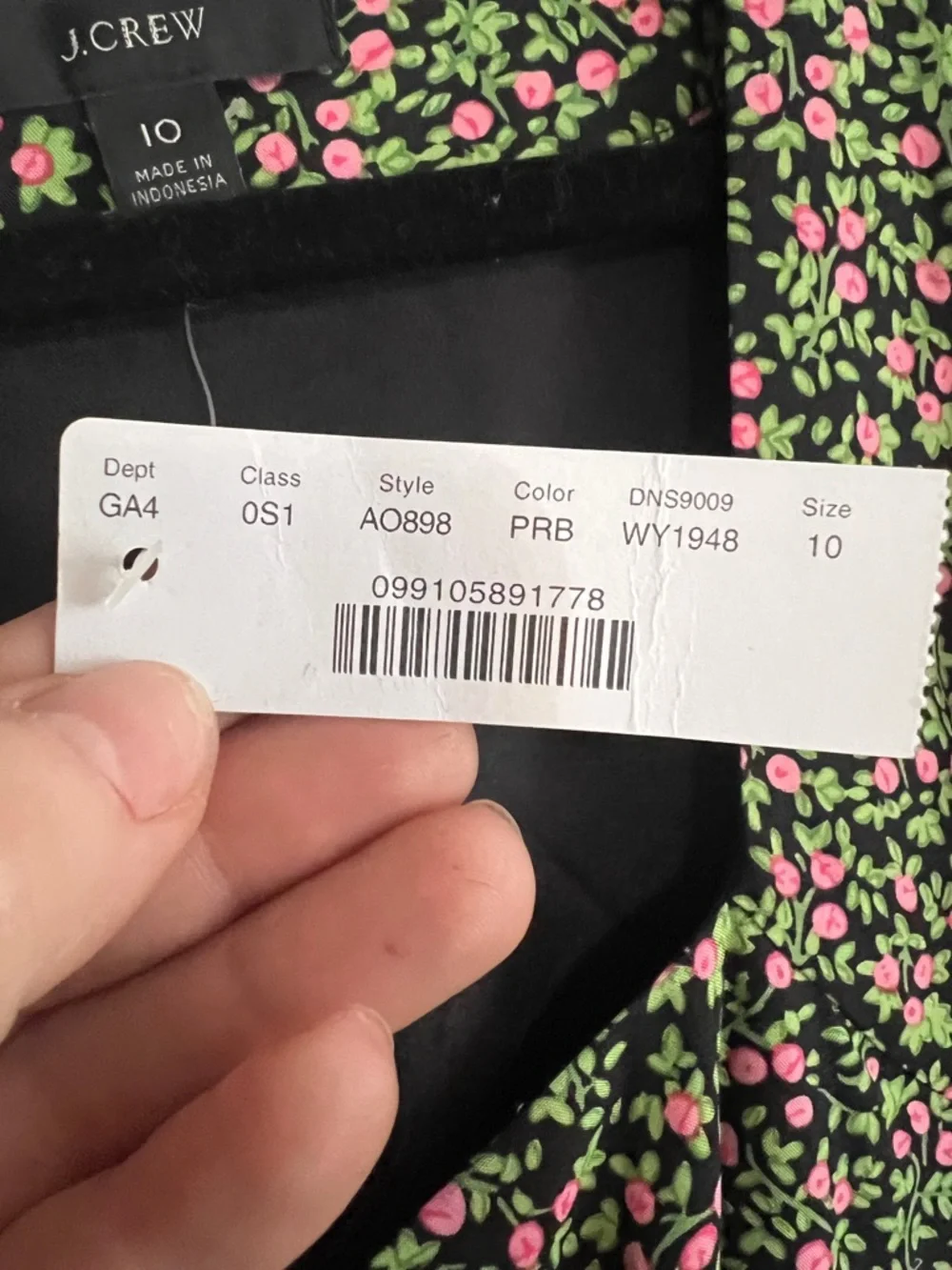 J. Crew Smocked-sleeve midi dress in floral 10 NWT - Picture 5 of 11